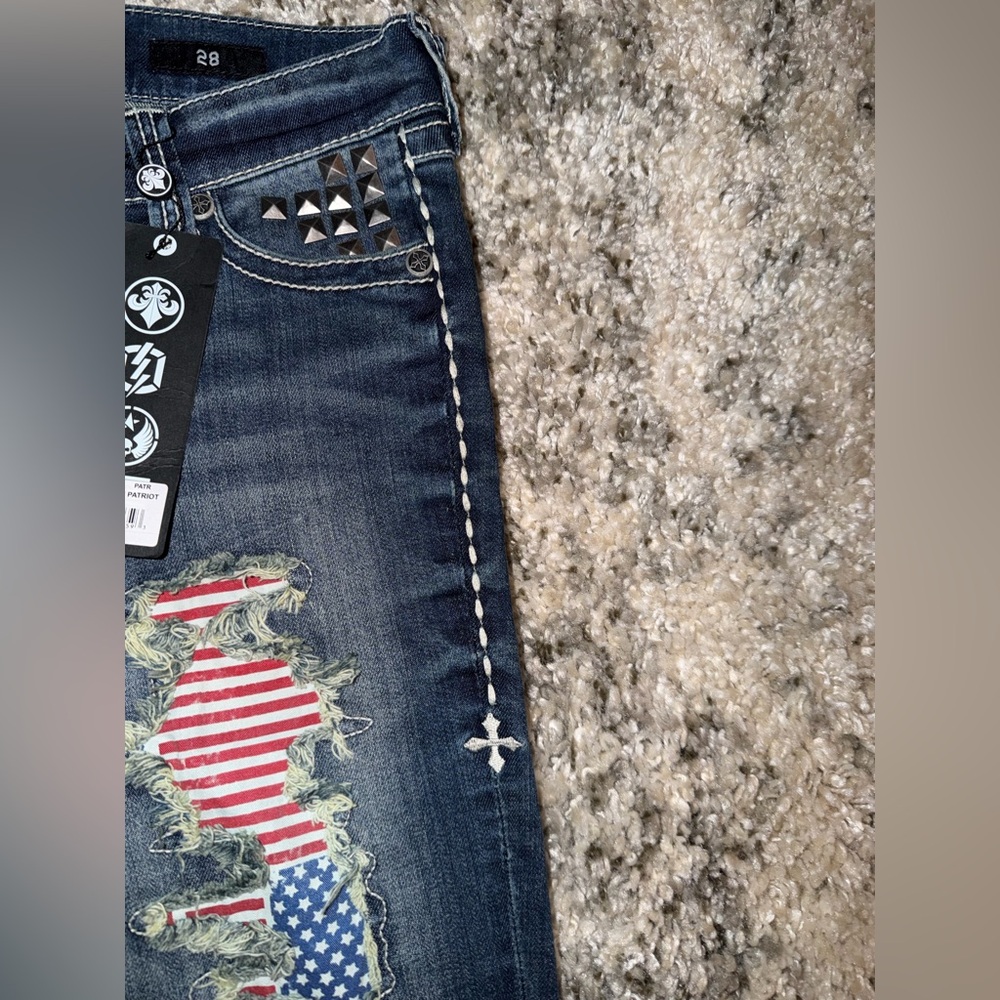 Affliction Women's Jade Brynn Patriot Wash Bootcut Jeans - Picture 6 of 9